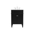 Elegant Decor 24 Inch Single Bathroom Vanity In Black VF12524BK